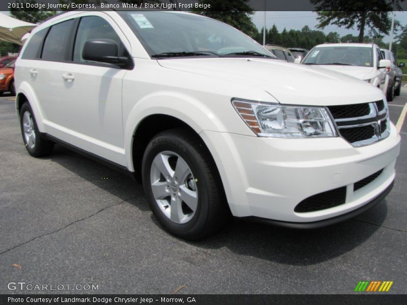 Bianco White / Black/Light Frost Beige 2011 Dodge Journey Express