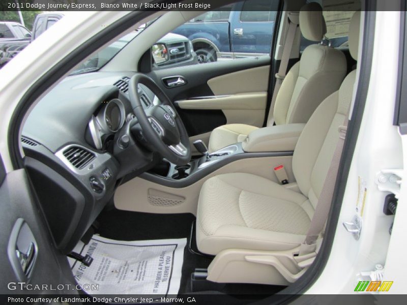 Bianco White / Black/Light Frost Beige 2011 Dodge Journey Express