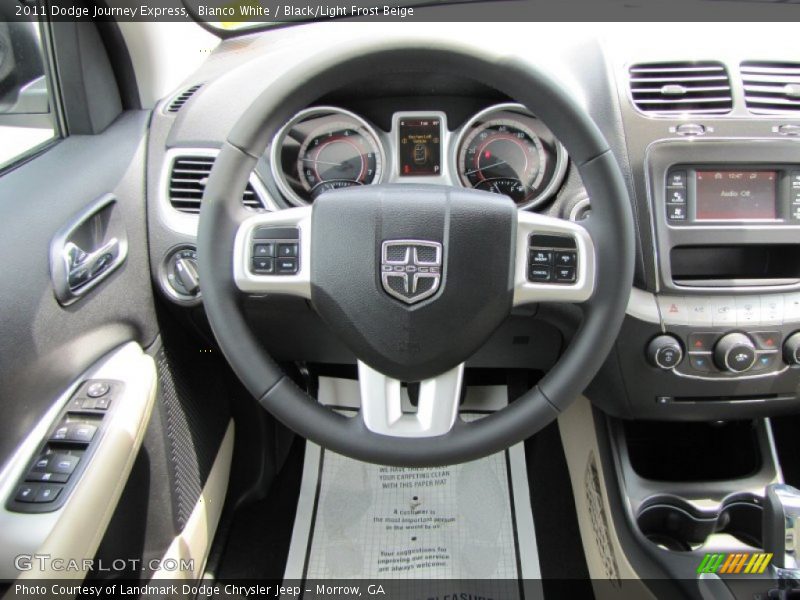Bianco White / Black/Light Frost Beige 2011 Dodge Journey Express