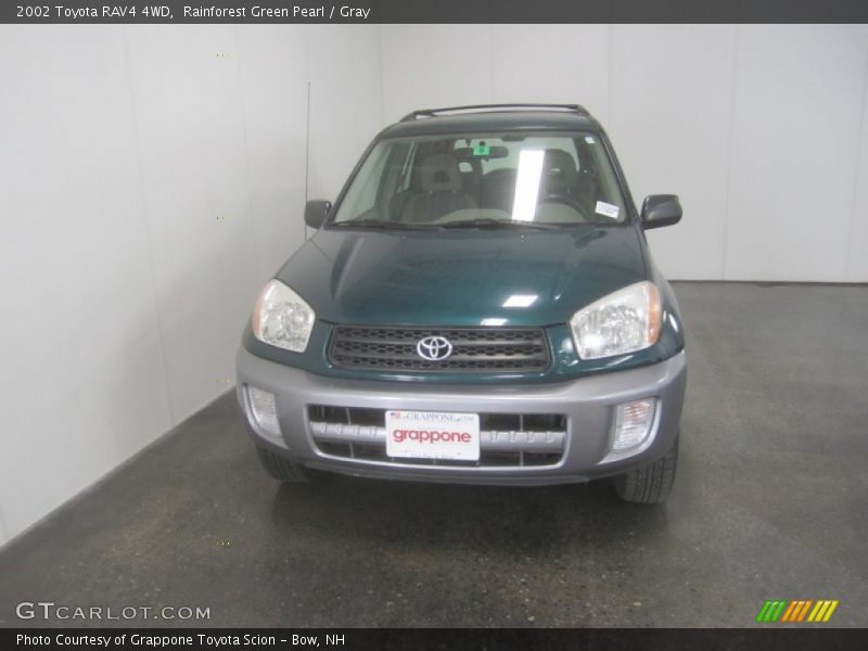 Rainforest Green Pearl / Gray 2002 Toyota RAV4 4WD