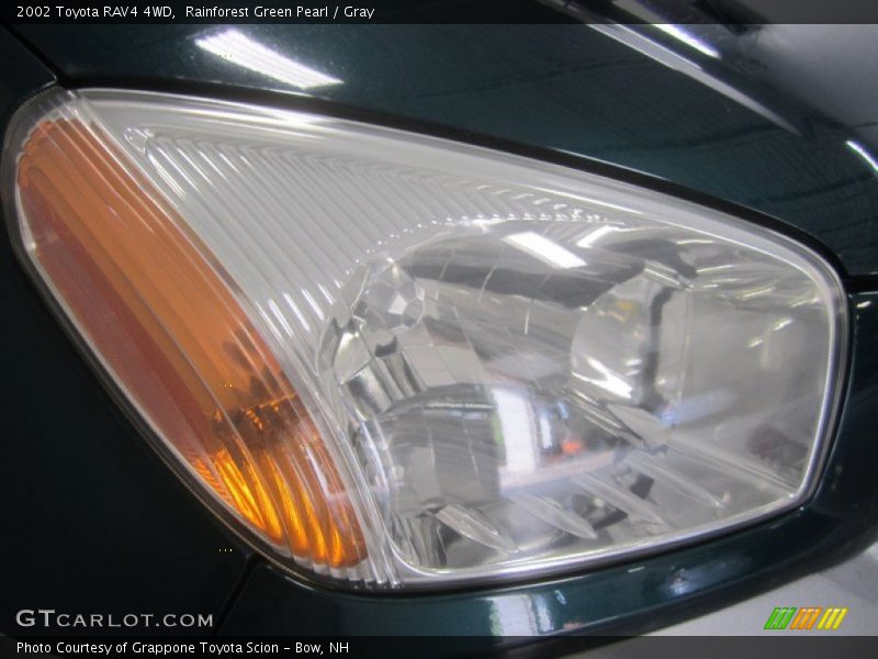 Rainforest Green Pearl / Gray 2002 Toyota RAV4 4WD