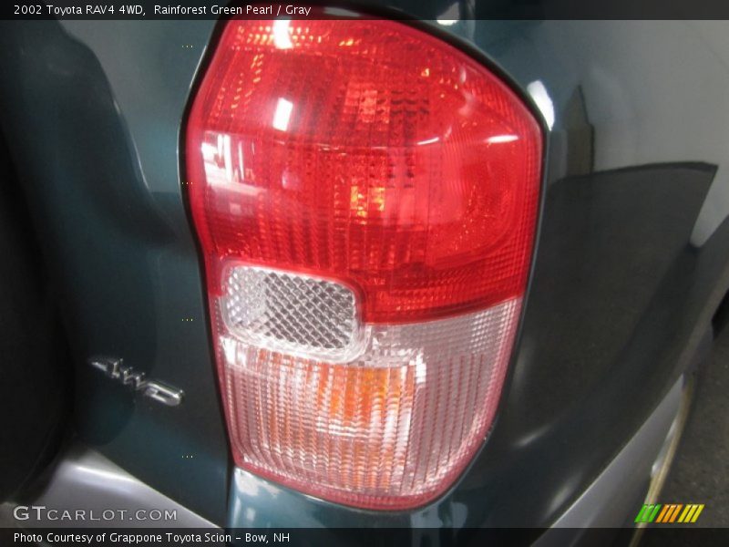 Rainforest Green Pearl / Gray 2002 Toyota RAV4 4WD
