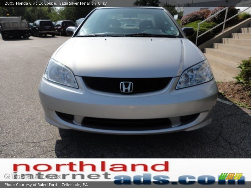 Satin Silver Metallic / Gray 2005 Honda Civic LX Coupe