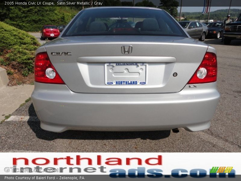 Satin Silver Metallic / Gray 2005 Honda Civic LX Coupe