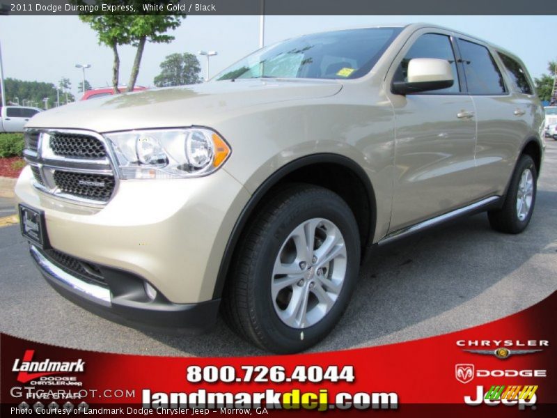 White Gold / Black 2011 Dodge Durango Express
