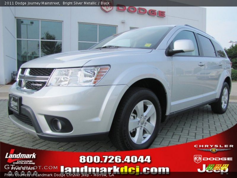 Bright Silver Metallic / Black 2011 Dodge Journey Mainstreet
