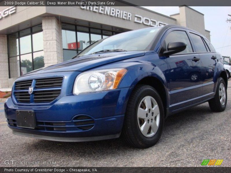 Deep Water Blue Pearl / Dark Slate Gray 2009 Dodge Caliber SE