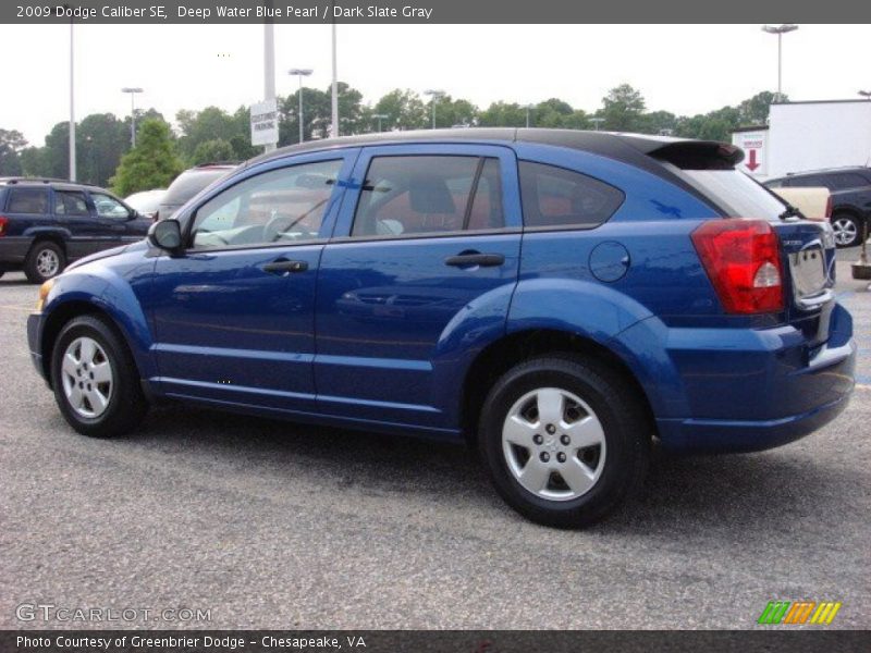 Deep Water Blue Pearl / Dark Slate Gray 2009 Dodge Caliber SE