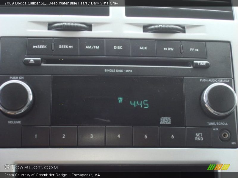 Deep Water Blue Pearl / Dark Slate Gray 2009 Dodge Caliber SE