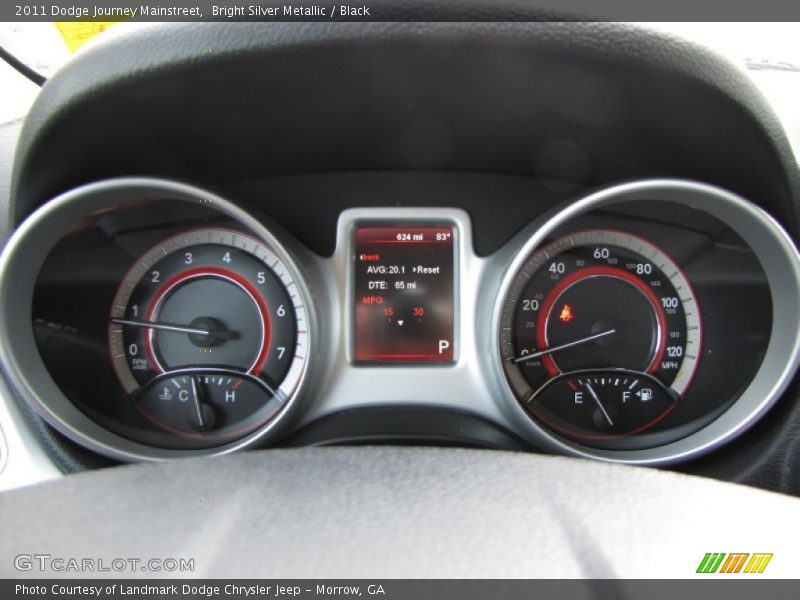 Bright Silver Metallic / Black 2011 Dodge Journey Mainstreet