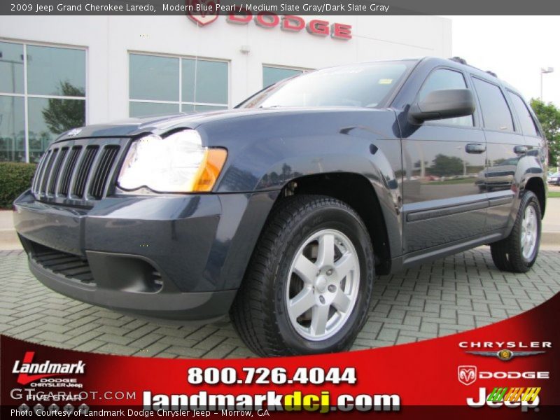Modern Blue Pearl / Medium Slate Gray/Dark Slate Gray 2009 Jeep Grand Cherokee Laredo