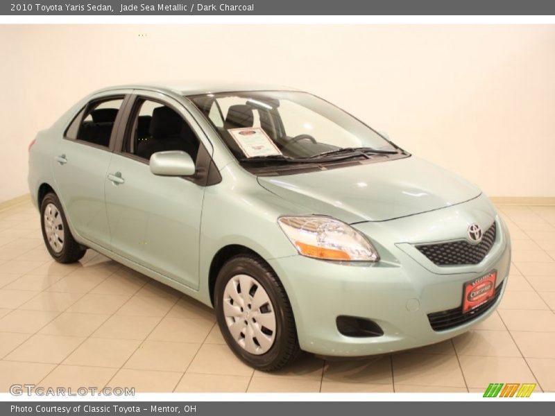 Jade Sea Metallic / Dark Charcoal 2010 Toyota Yaris Sedan