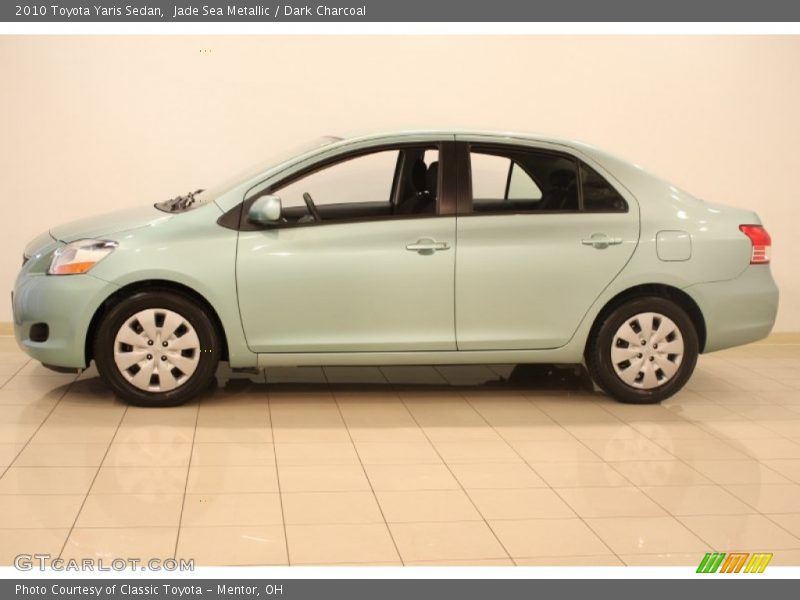 Jade Sea Metallic / Dark Charcoal 2010 Toyota Yaris Sedan