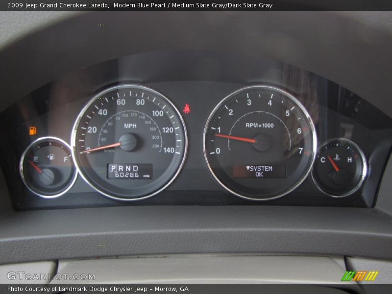 Modern Blue Pearl / Medium Slate Gray/Dark Slate Gray 2009 Jeep Grand Cherokee Laredo