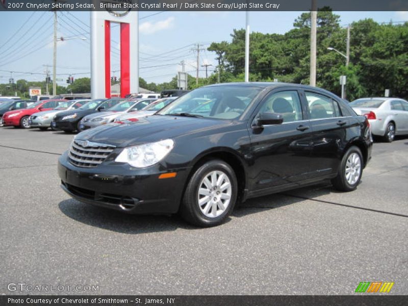 Brilliant Black Crystal Pearl / Dark Slate Gray/Light Slate Gray 2007 Chrysler Sebring Sedan