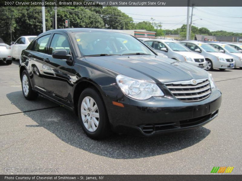 Brilliant Black Crystal Pearl / Dark Slate Gray/Light Slate Gray 2007 Chrysler Sebring Sedan