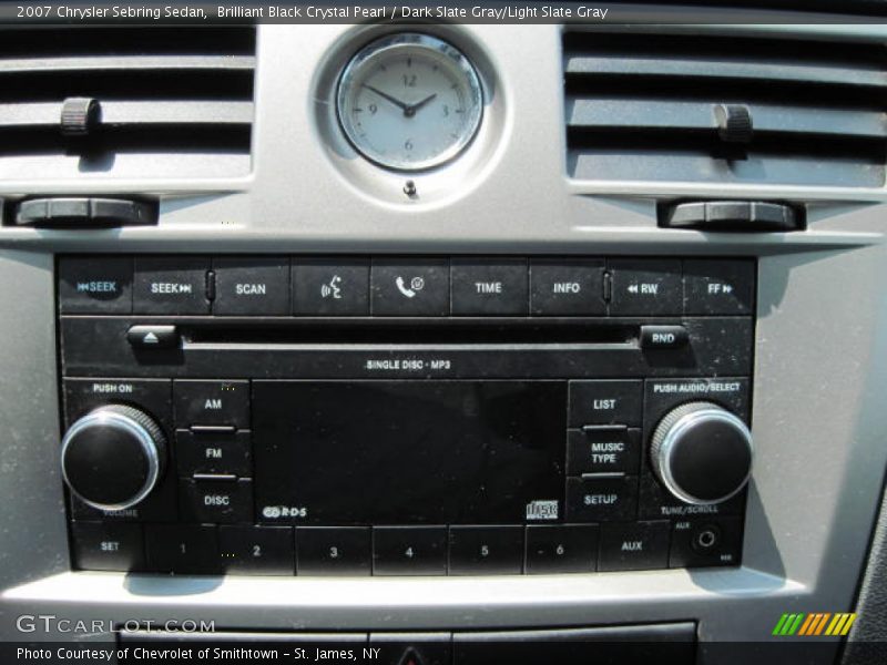 Brilliant Black Crystal Pearl / Dark Slate Gray/Light Slate Gray 2007 Chrysler Sebring Sedan