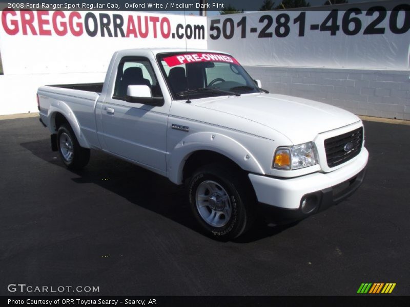 Oxford White / Medium Dark Flint 2008 Ford Ranger Sport Regular Cab