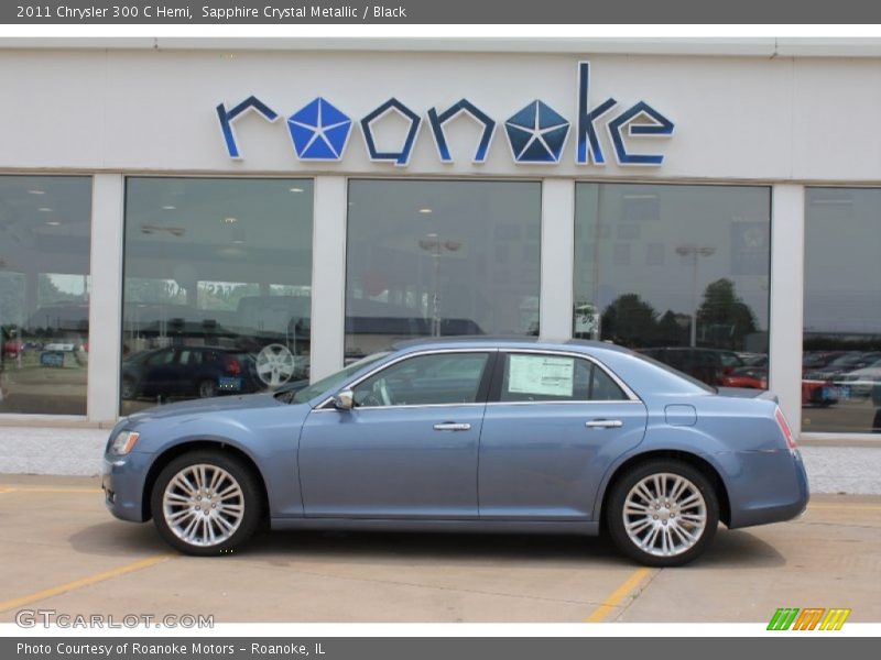 Sapphire Crystal Metallic / Black 2011 Chrysler 300 C Hemi