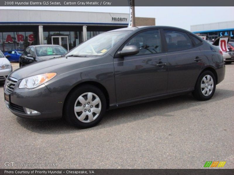 Carbon Gray Metallic / Gray 2008 Hyundai Elantra GLS Sedan