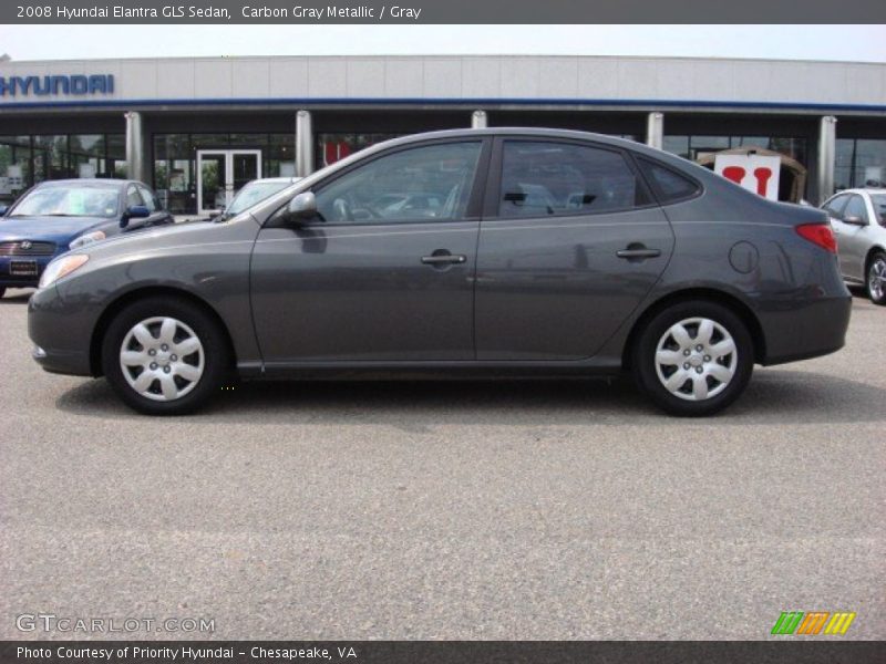 Carbon Gray Metallic / Gray 2008 Hyundai Elantra GLS Sedan