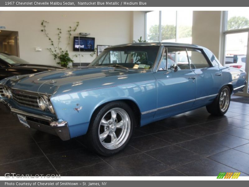 Nantucket Blue Metallic / Medium Blue 1967 Chevrolet Chevelle Malibu Sedan