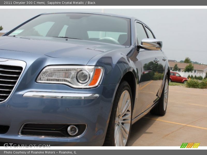 Sapphire Crystal Metallic / Black 2011 Chrysler 300 C Hemi