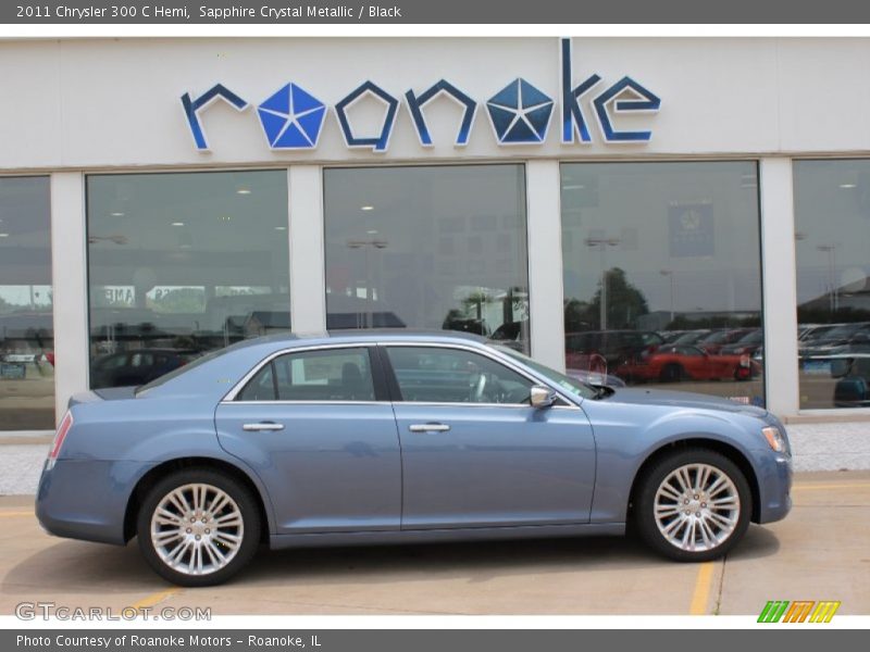 Sapphire Crystal Metallic / Black 2011 Chrysler 300 C Hemi