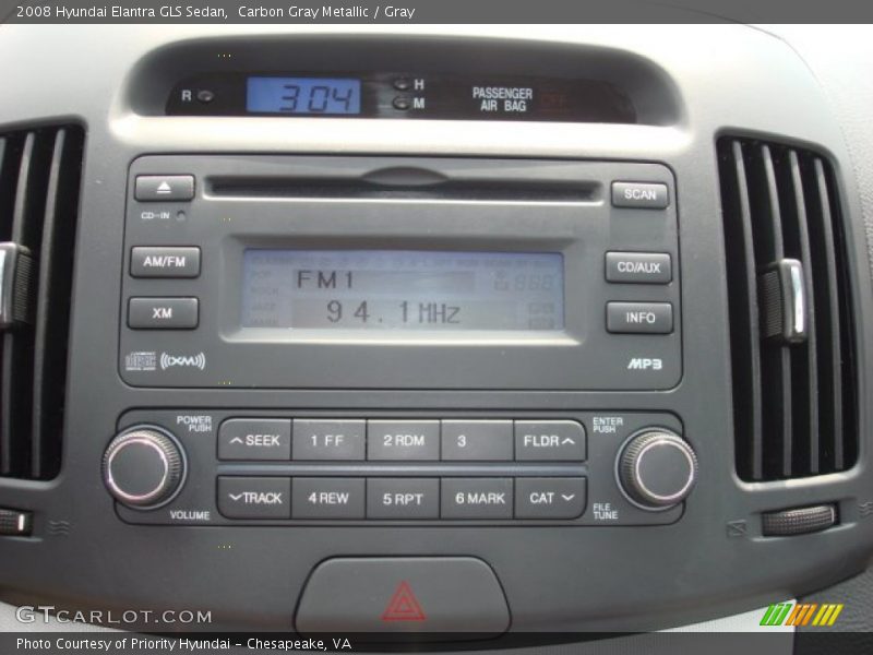 Carbon Gray Metallic / Gray 2008 Hyundai Elantra GLS Sedan