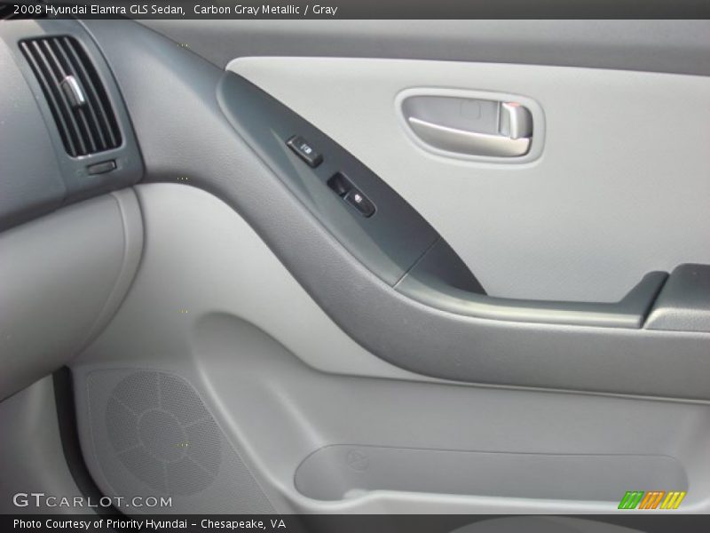 Carbon Gray Metallic / Gray 2008 Hyundai Elantra GLS Sedan