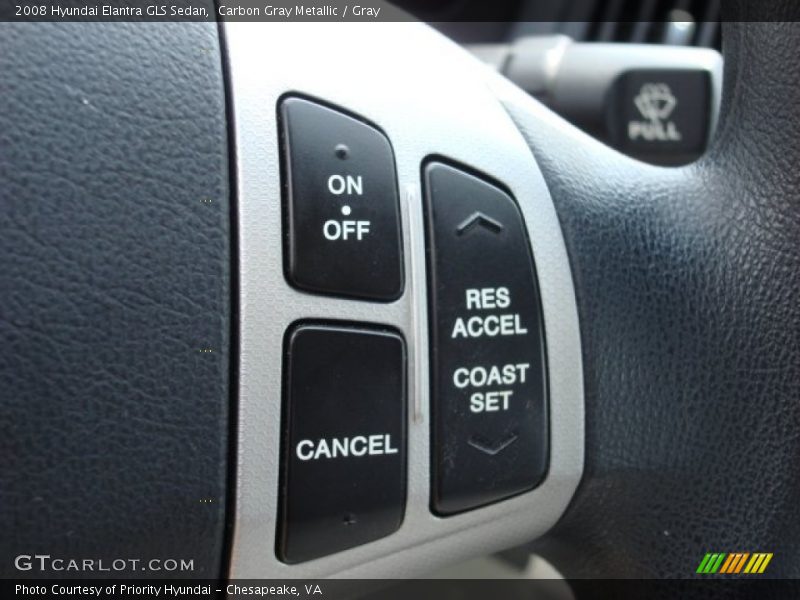 Carbon Gray Metallic / Gray 2008 Hyundai Elantra GLS Sedan