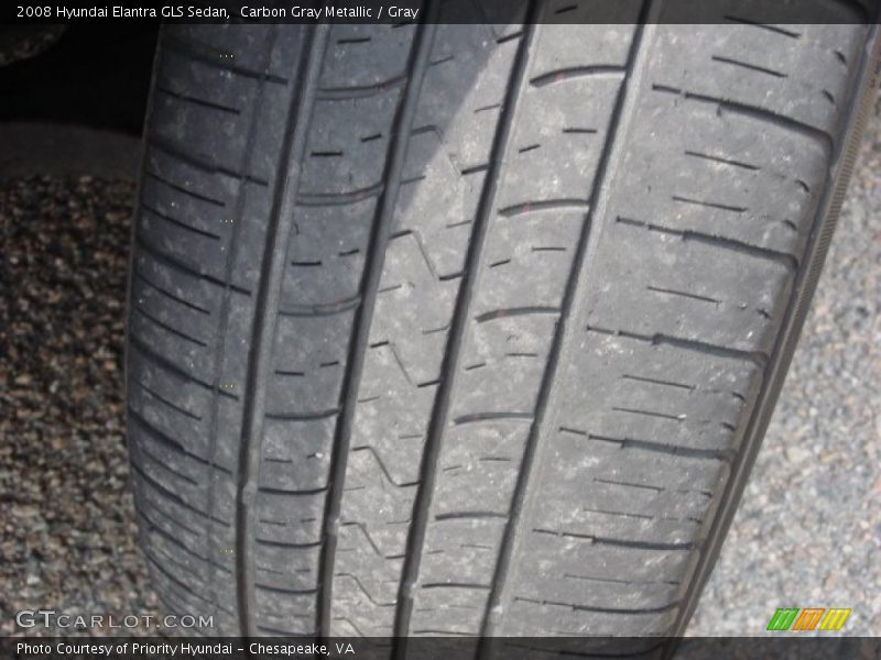 Carbon Gray Metallic / Gray 2008 Hyundai Elantra GLS Sedan