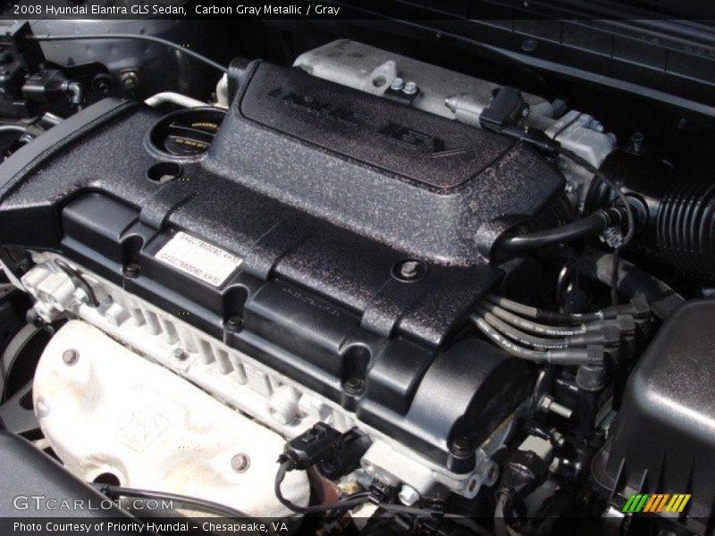 Carbon Gray Metallic / Gray 2008 Hyundai Elantra GLS Sedan