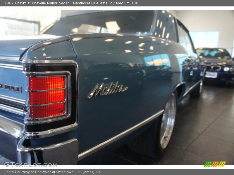 Nantucket Blue Metallic / Medium Blue 1967 Chevrolet Chevelle Malibu Sedan