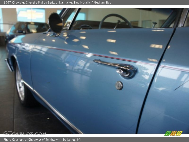 Nantucket Blue Metallic / Medium Blue 1967 Chevrolet Chevelle Malibu Sedan