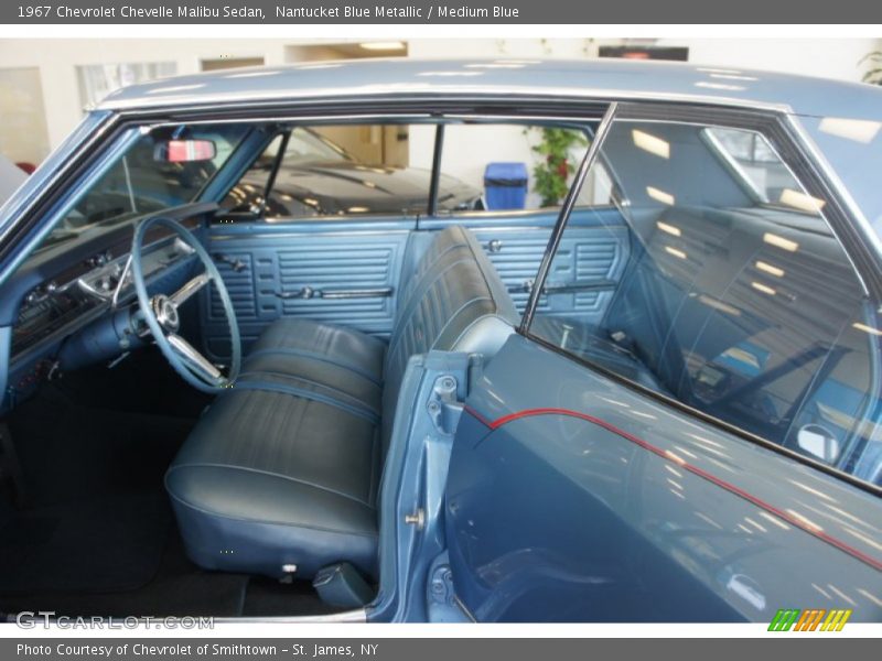 Nantucket Blue Metallic / Medium Blue 1967 Chevrolet Chevelle Malibu Sedan