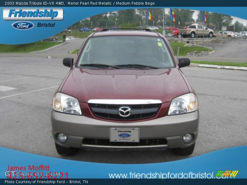 Merlot Pearl Red Metallic / Medium Pebble Beige 2003 Mazda Tribute ES-V6 4WD