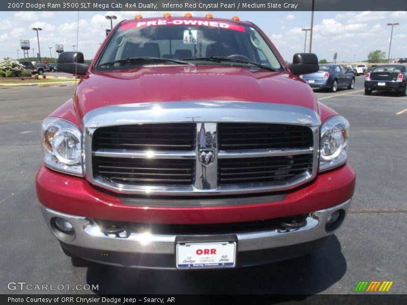 Inferno Red Crystal Pearl / Medium Slate Gray 2007 Dodge Ram 3500 SLT Mega Cab 4x4 Dually