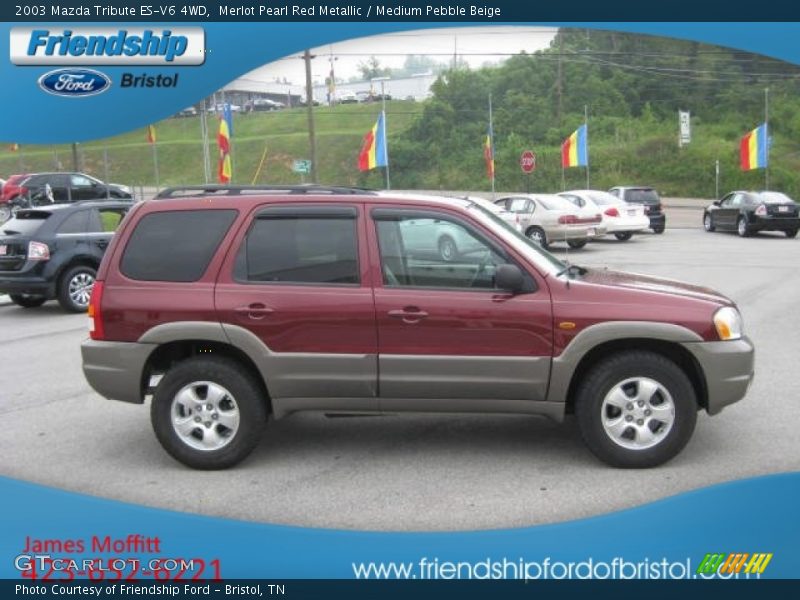 Merlot Pearl Red Metallic / Medium Pebble Beige 2003 Mazda Tribute ES-V6 4WD