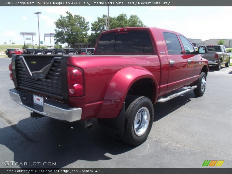 Inferno Red Crystal Pearl / Medium Slate Gray 2007 Dodge Ram 3500 SLT Mega Cab 4x4 Dually