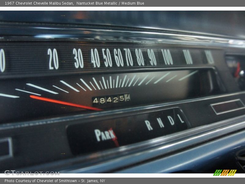 Nantucket Blue Metallic / Medium Blue 1967 Chevrolet Chevelle Malibu Sedan
