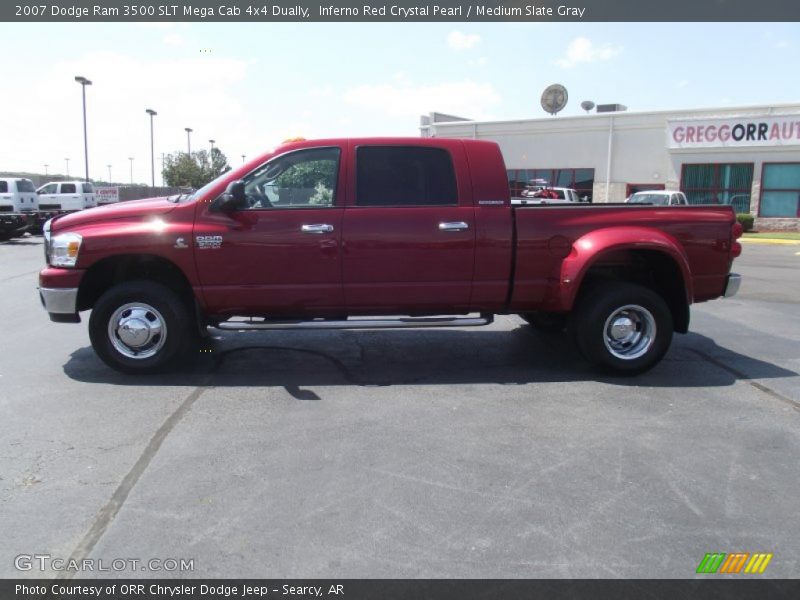 Inferno Red Crystal Pearl / Medium Slate Gray 2007 Dodge Ram 3500 SLT Mega Cab 4x4 Dually