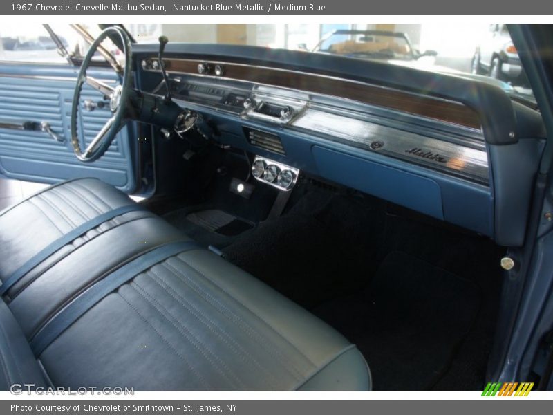 Nantucket Blue Metallic / Medium Blue 1967 Chevrolet Chevelle Malibu Sedan