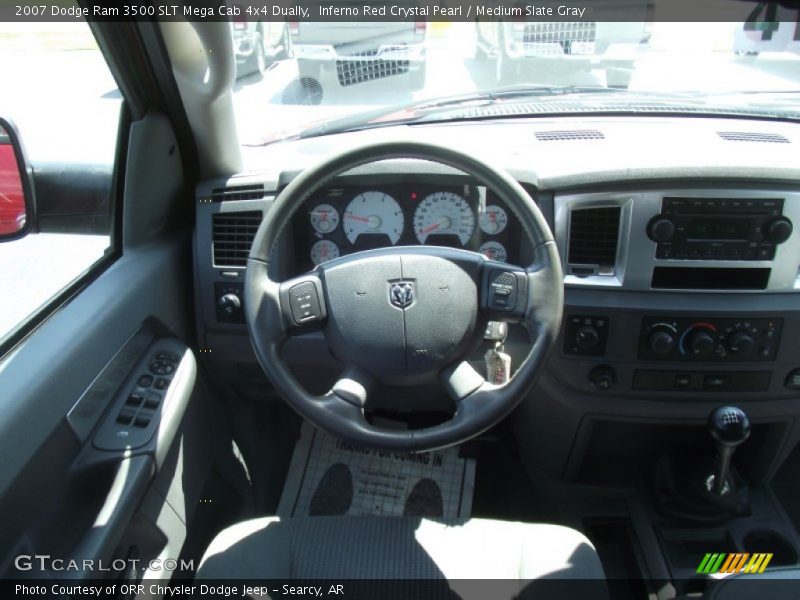 Inferno Red Crystal Pearl / Medium Slate Gray 2007 Dodge Ram 3500 SLT Mega Cab 4x4 Dually