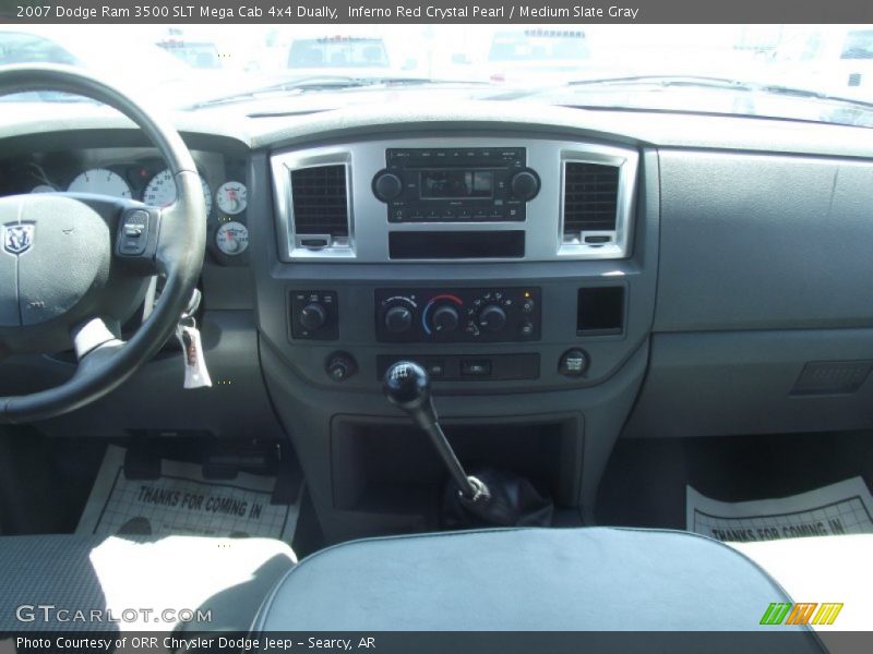 Inferno Red Crystal Pearl / Medium Slate Gray 2007 Dodge Ram 3500 SLT Mega Cab 4x4 Dually