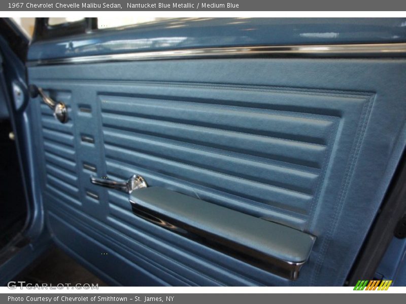Nantucket Blue Metallic / Medium Blue 1967 Chevrolet Chevelle Malibu Sedan