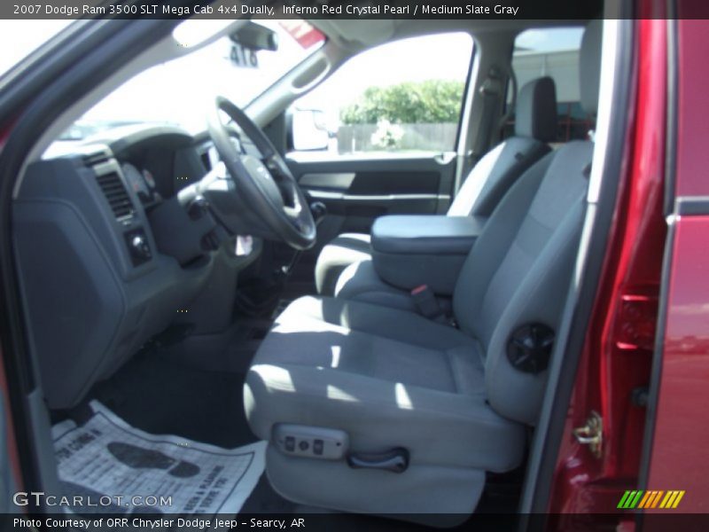 Inferno Red Crystal Pearl / Medium Slate Gray 2007 Dodge Ram 3500 SLT Mega Cab 4x4 Dually