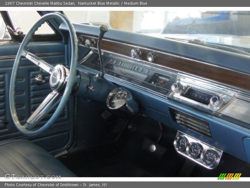 Nantucket Blue Metallic / Medium Blue 1967 Chevrolet Chevelle Malibu Sedan