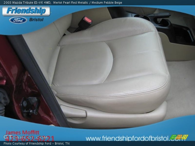 Merlot Pearl Red Metallic / Medium Pebble Beige 2003 Mazda Tribute ES-V6 4WD