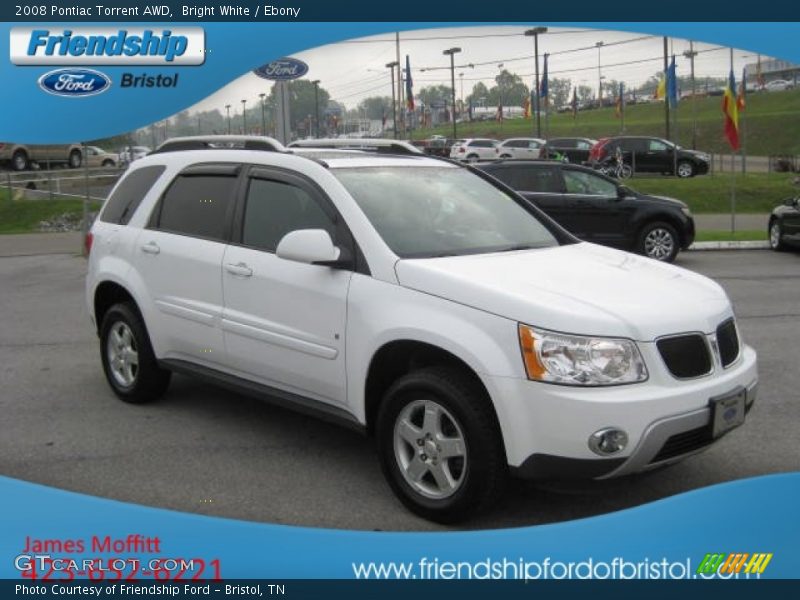 Bright White / Ebony 2008 Pontiac Torrent AWD